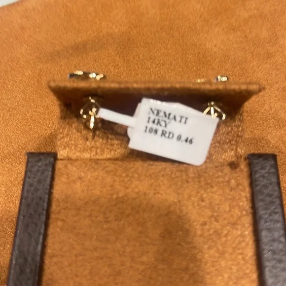 14 Kt. Gold with natural diamonds Turtle Stud Earrings NWT